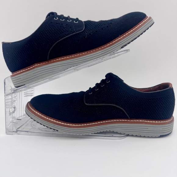EUC‎ Johnston & Murphy XC4 TRUFOAM Prentiss Knit Black Dress Shoes Mens 10.5M main image 6
